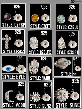 Vintage 925 Sterling Silver Mismatch Single Stud Earrings - Choose Your Style